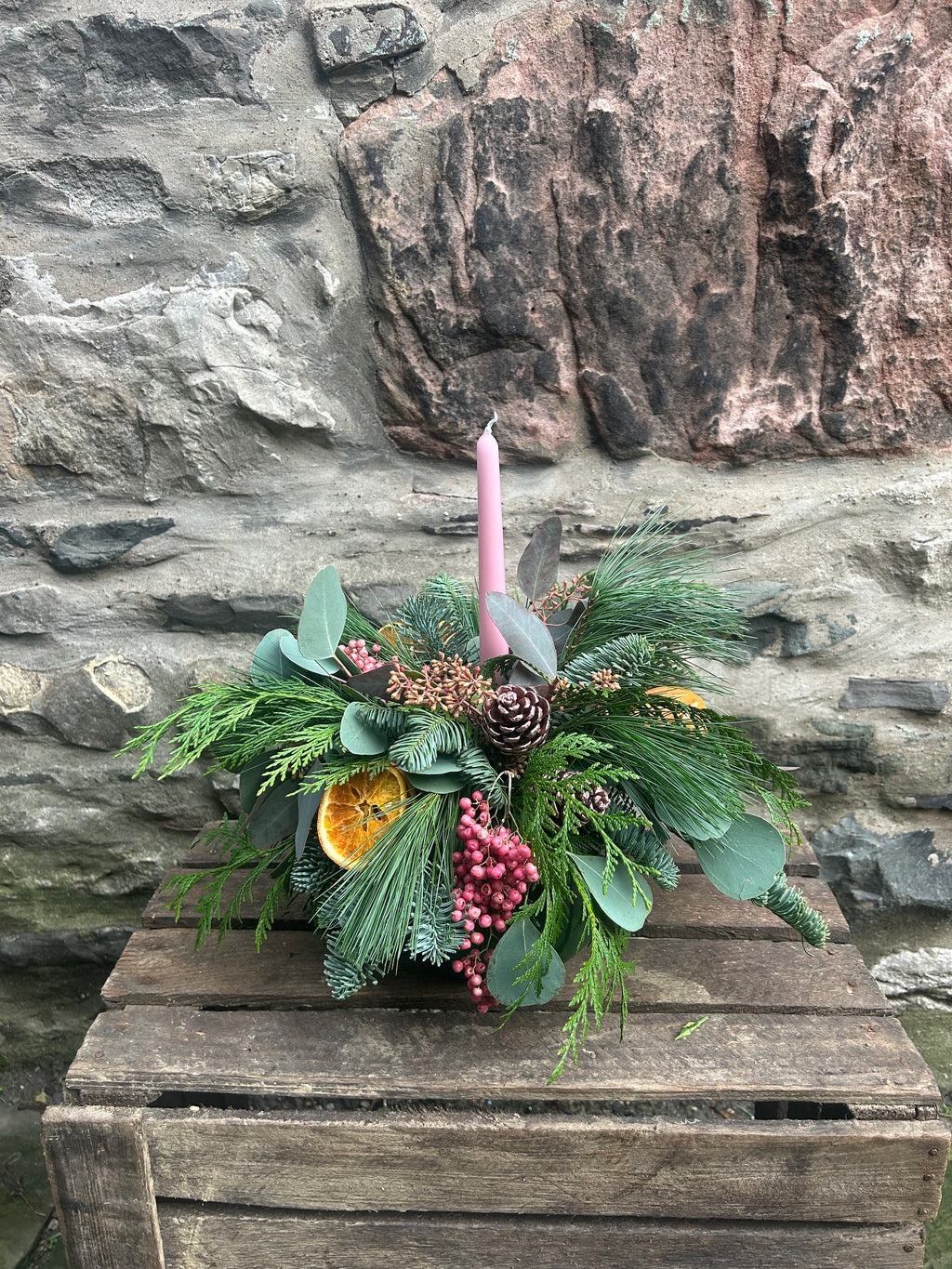 Christmas Candle pot