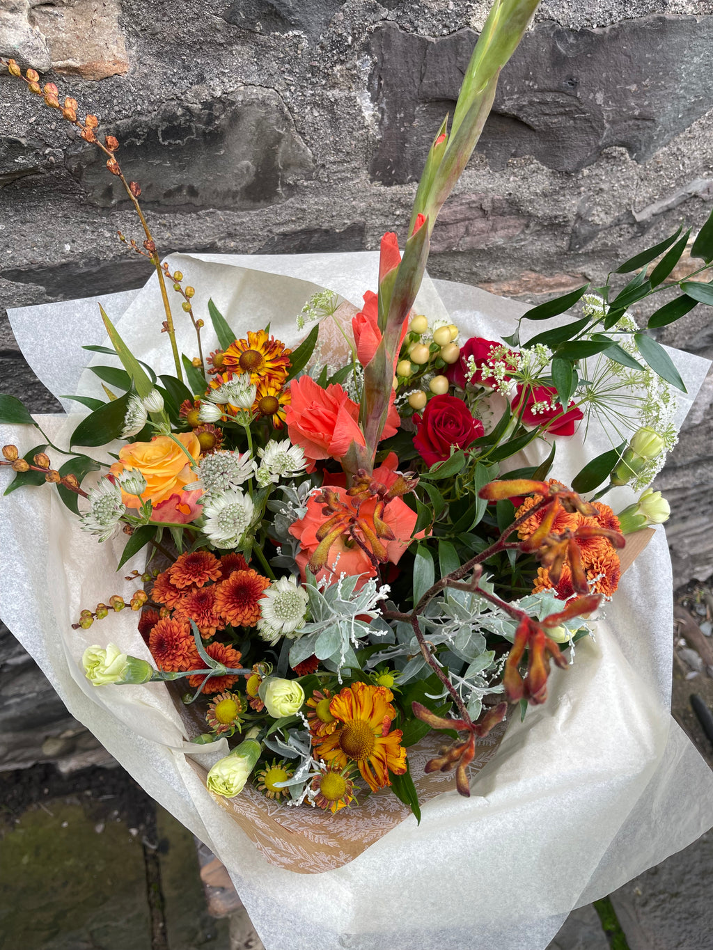 Orange Mix Seasonal Hand Tied