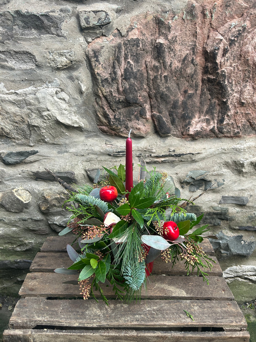 Christmas Candle pot