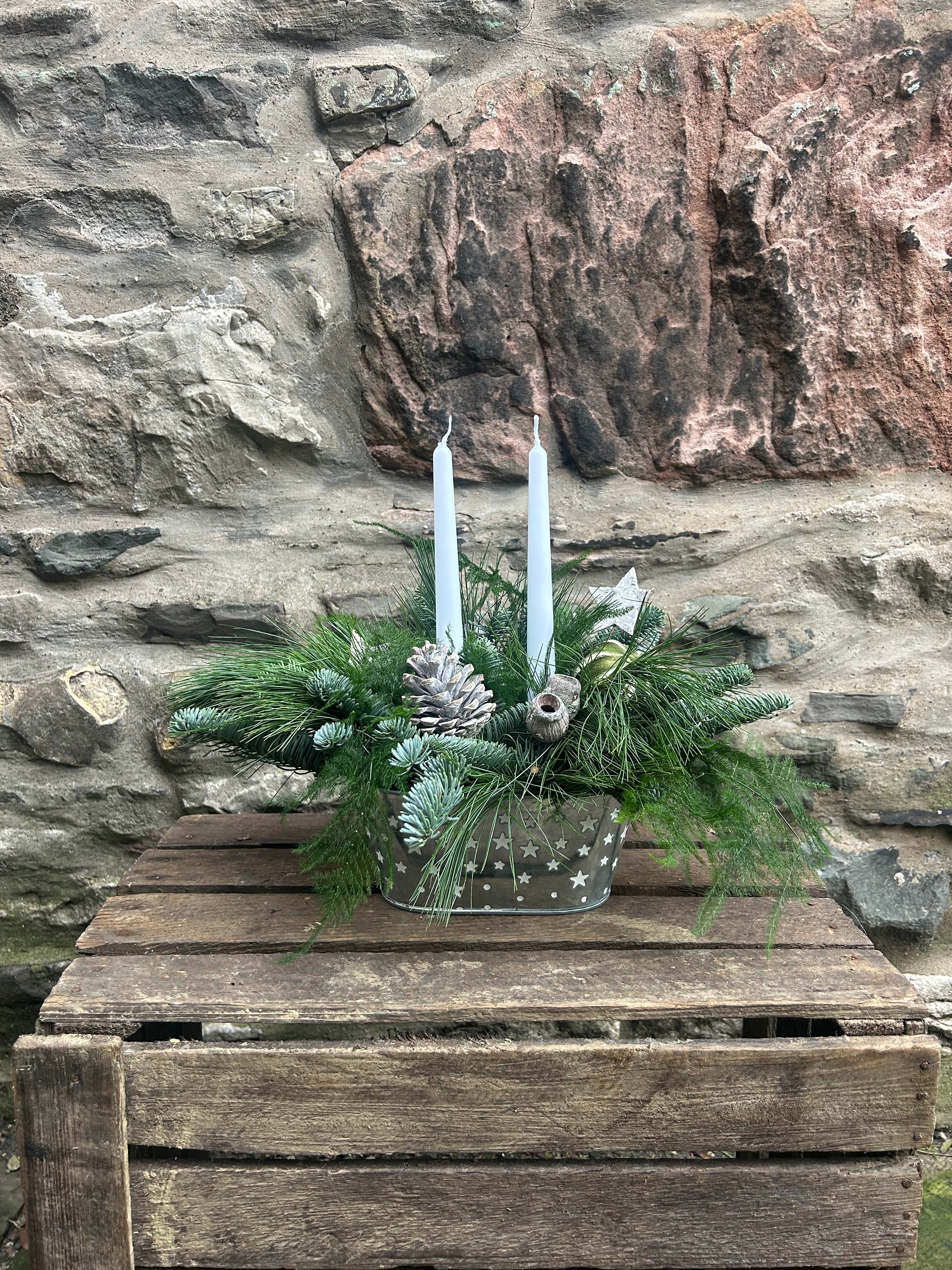 Christmas Candle pot