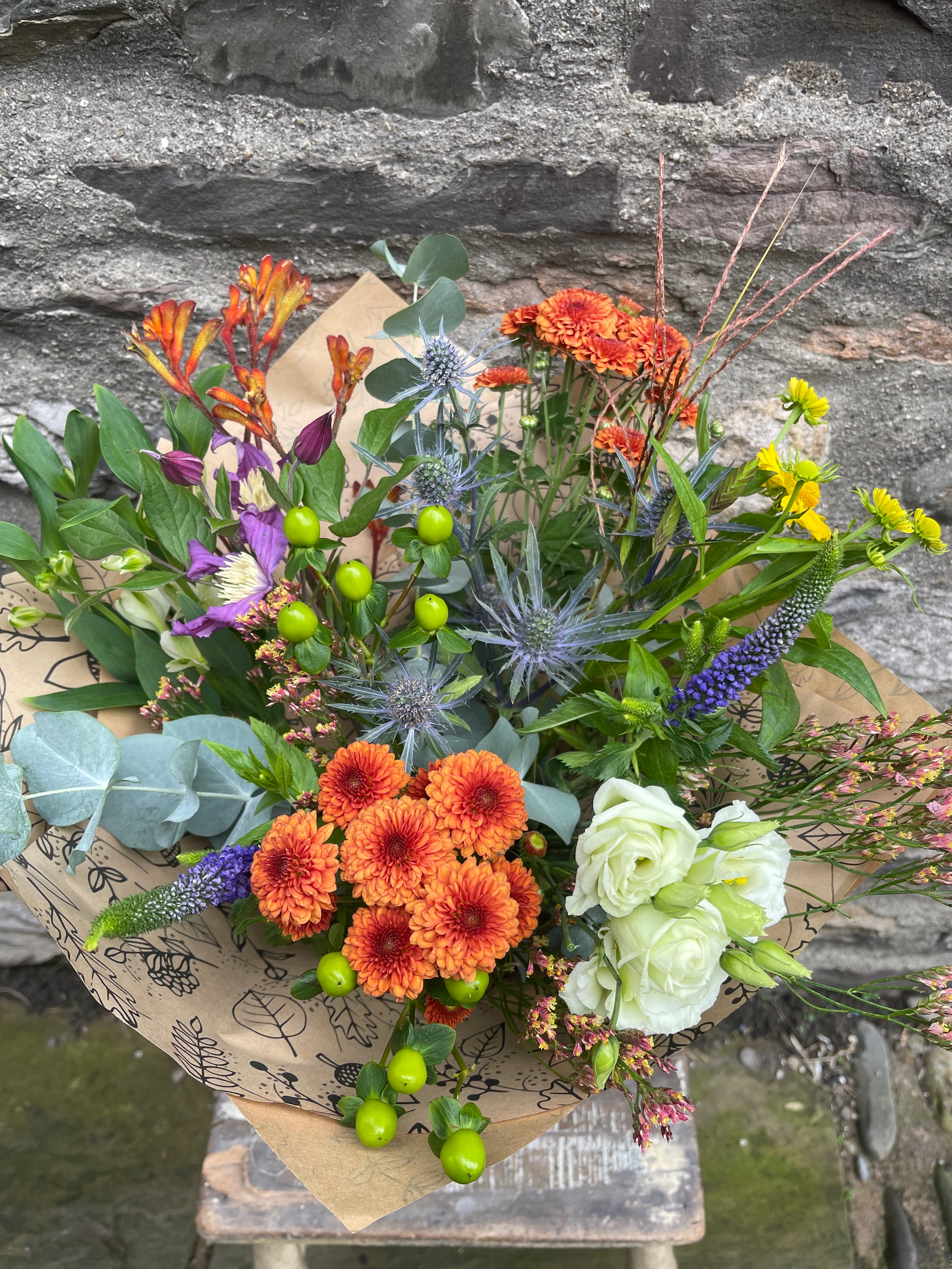 Bright Mix Seasonal Hand Tied