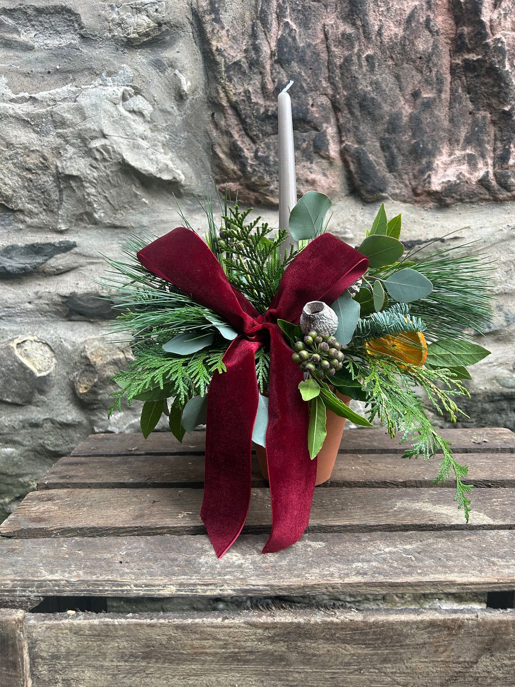 Christmas Candle pot